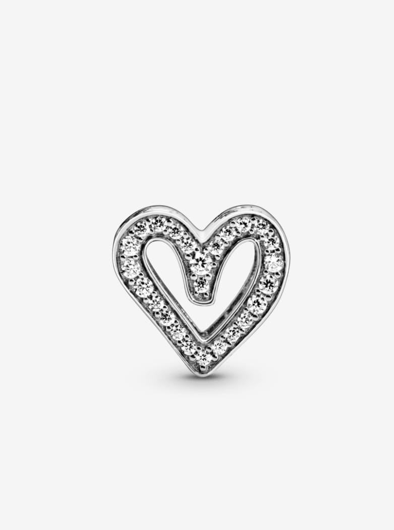 Charm Pandora Silueta Corazón Brillante