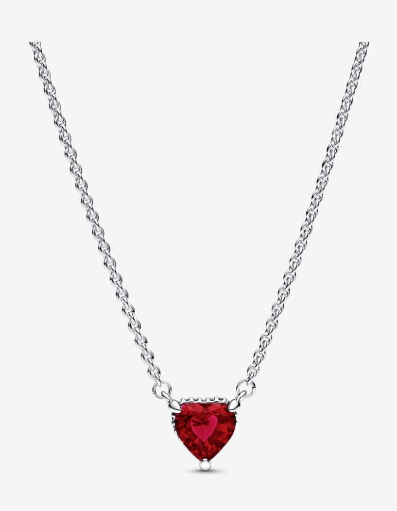 Collar Pandora Collier con Corazón Rojo Brillante