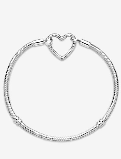 Brazalete Pandora con Cierre de Corazón