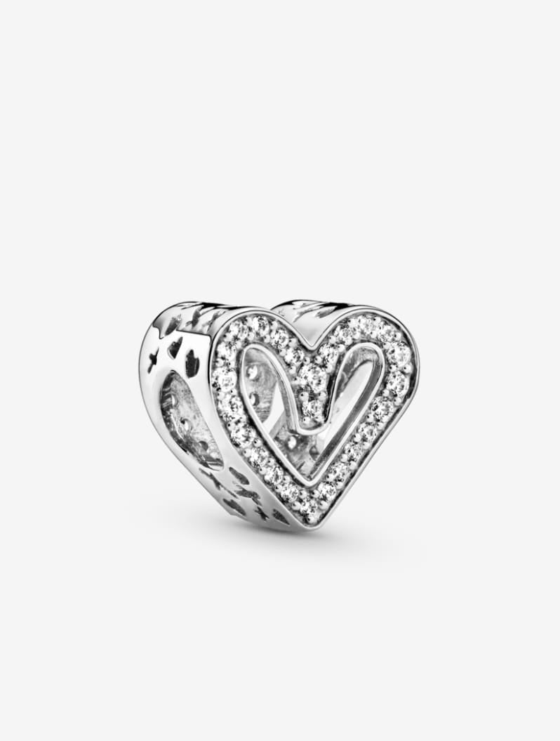 Charm Pandora Silueta Corazón Brillante