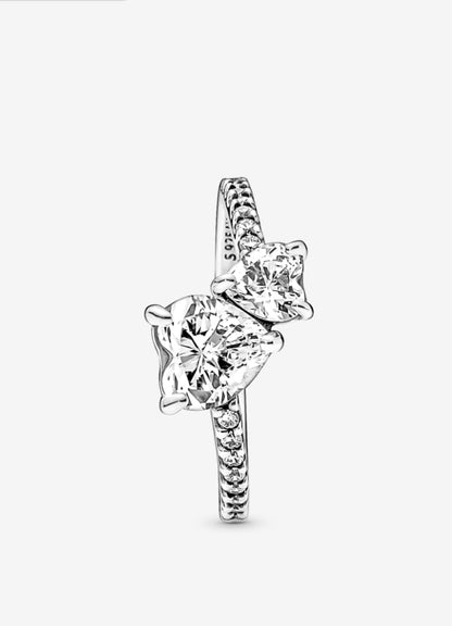 Anillo Pandora Corazón doble