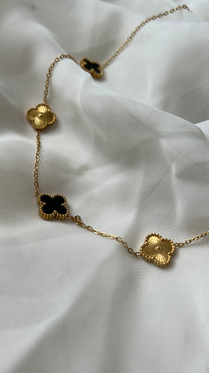 Collar VC negro/dorado dual
