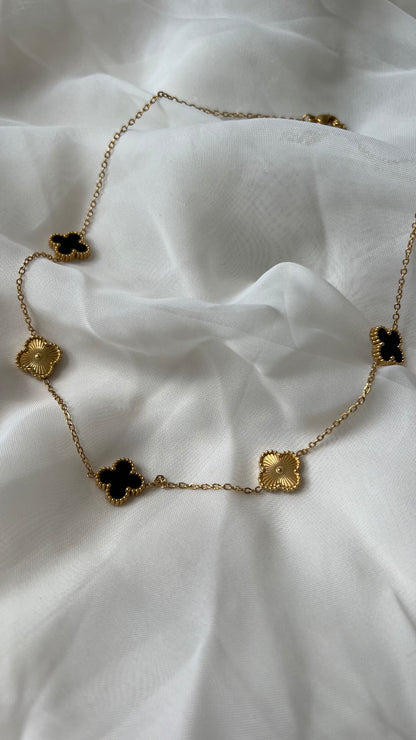 Collar VC negro/dorado dual