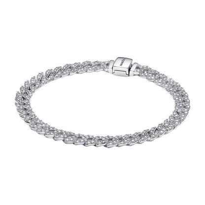 Brazalete Pandora Cadena Cubana Pavé