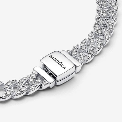 Brazalete Pandora Cadena Cubana Pavé