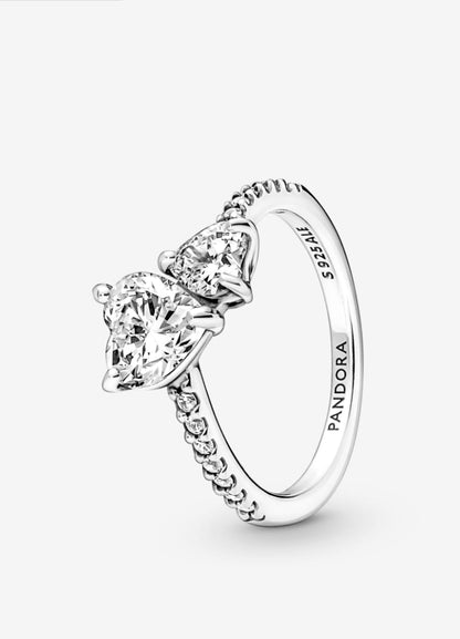 Anillo Pandora Corazón doble