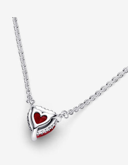 Collar Pandora Collier con Corazón Rojo Brillante
